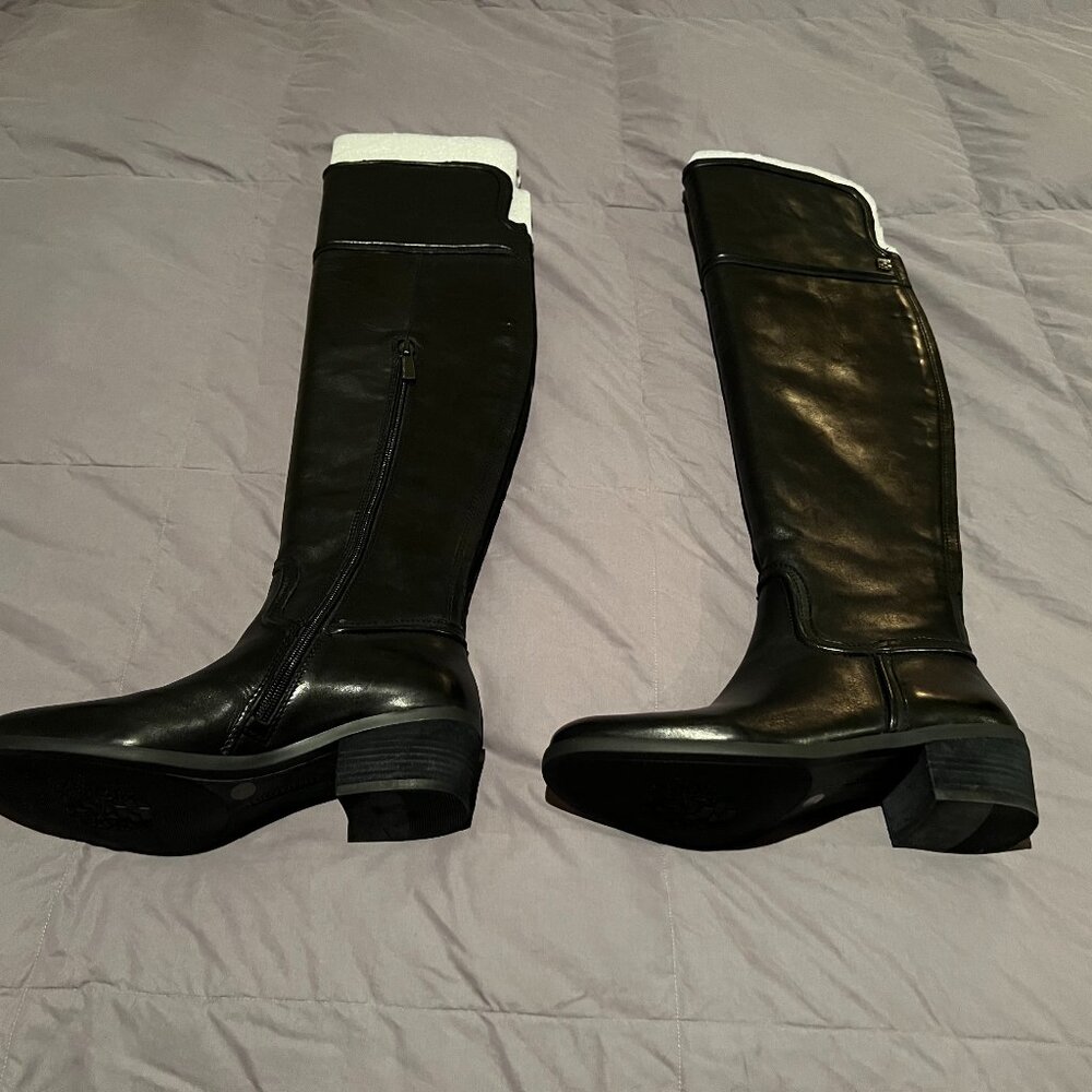 Vince Camuto Black Leather Over The Knee Boots - Size 7M